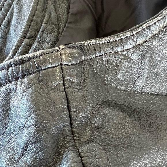 VTG 80s CHIA Distressed Leather Biker Vest Harley Davidson Eagle Patch Korea Med - Picture 14 of 16